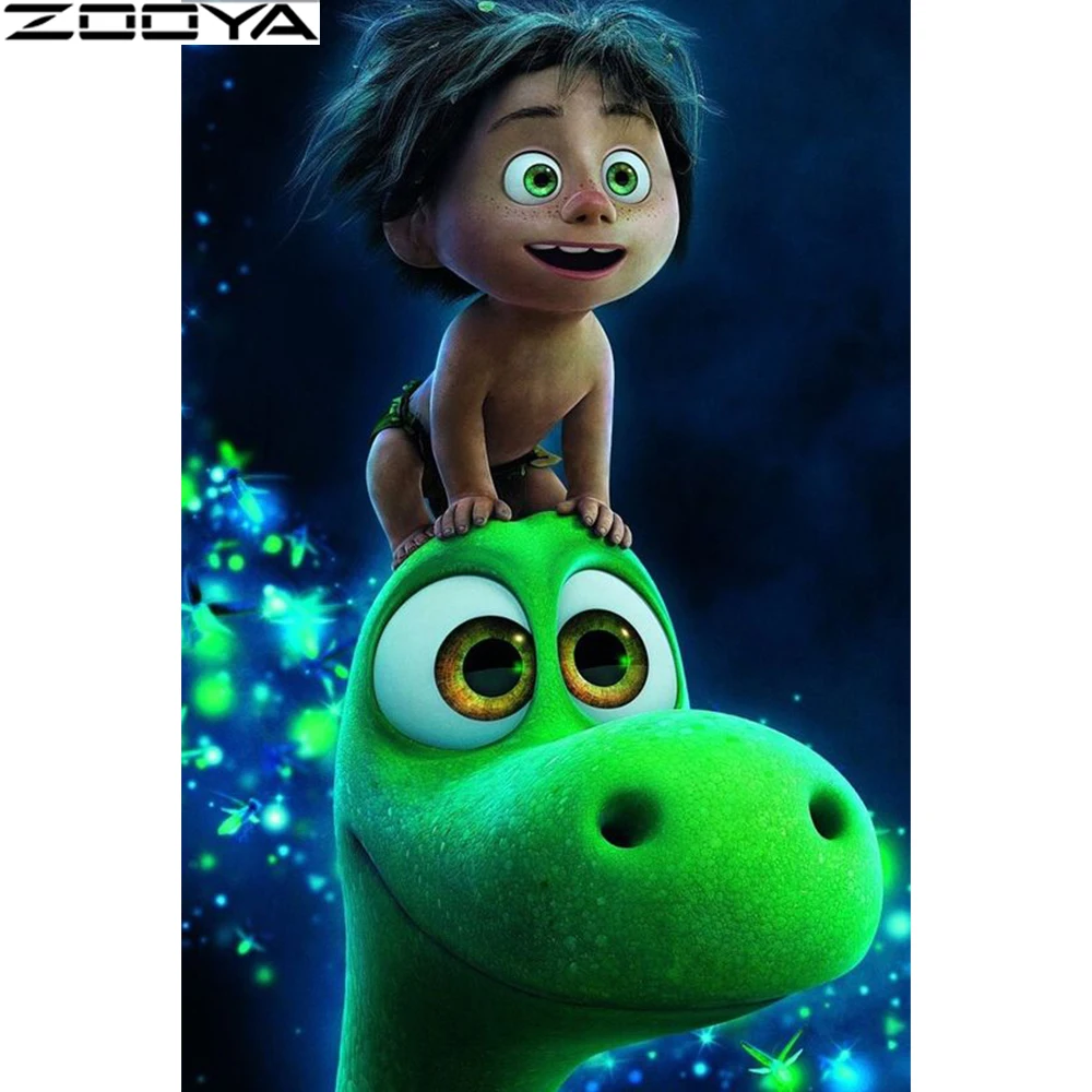 Zooya 5D Diy бриллиант картина мультфильм Новое поступление динозавр фото Алмазная