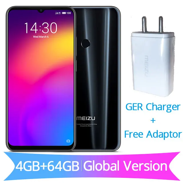 Global version Black Глобальная версия Meizu Note 9, 4 Гб ОЗУ, 64 Гб ПЗУ, Смартфон Snapdragon 675, четыре ядра, 6,2 дюйма, HD, полный экран, две камеры, быстрая зарядка - Цвет: Global version Black