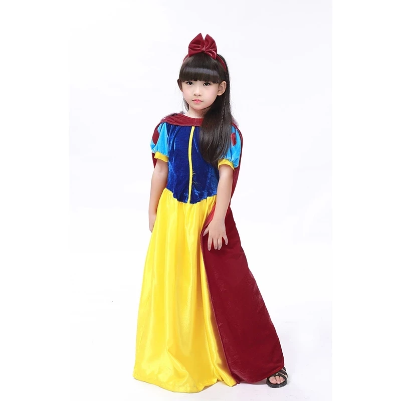 Adult Kids Cosplay Snow White Dress Costumes Snow Queen Costume Dress Cartoon Princess Snow White Halloween Party Clothing