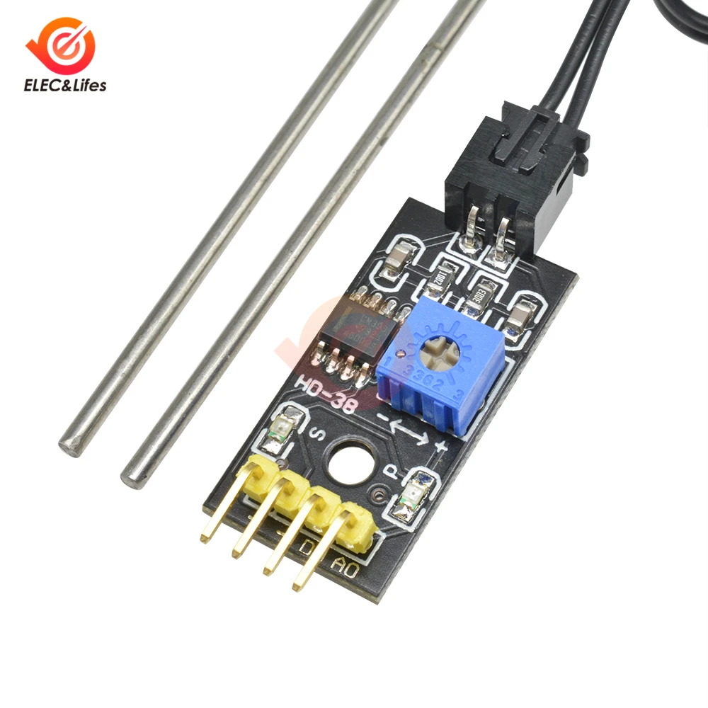 Модуль детектора влажности почвы с металлическим зондом для защиты от коррозии