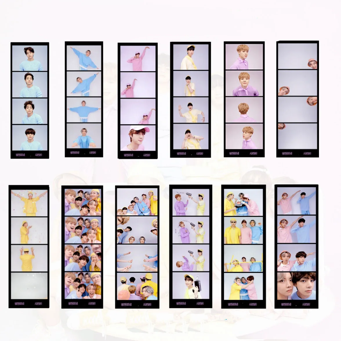 

13 Pcs/ Set Kpop Bangtan Boys Bookmark 8th Anniversary Meeting Festa the Same Square Bookmark Card Stationary Supplies