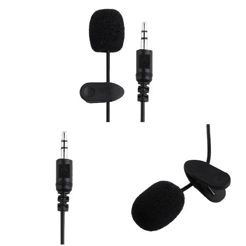 

Lapel Lavalier External 3.5mm Clip-on Microphone For Smart Phone PC Laptop SGA998