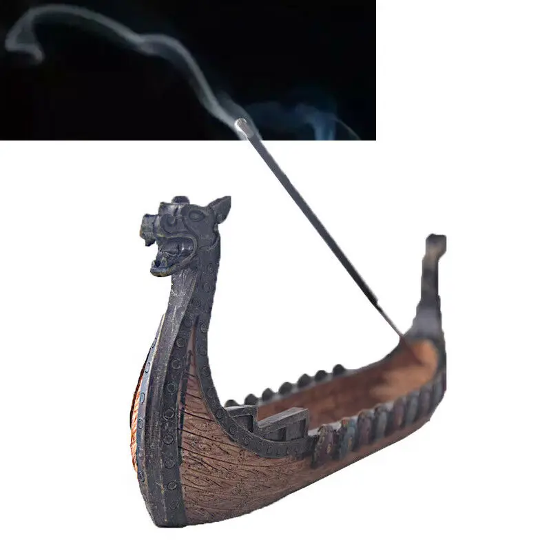 Смола Дракон лодка конус ладана горелка ручная роспись медитация Йога украшение