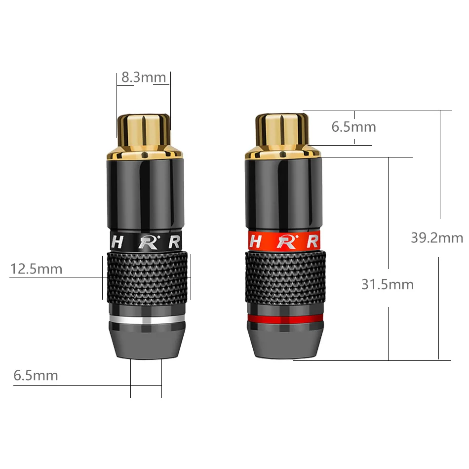 2 шт./1 пара Высокое качество RCA разъем позолоченный RCA штекер Гнездо аудио адаптер черный и красный в 1 пара динамик штекер