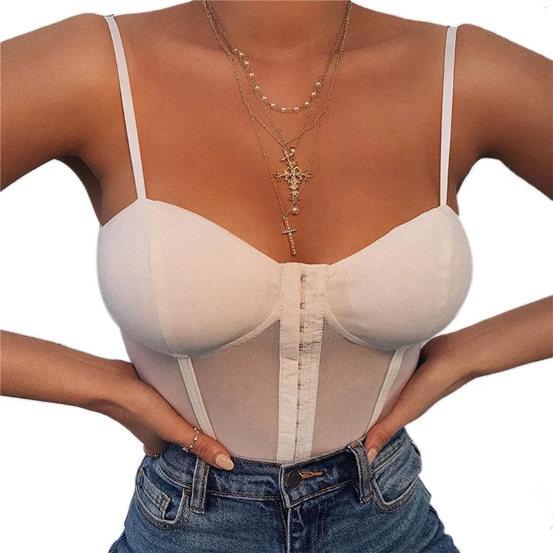 

Сексуальный женский комбинезон без рукавов, Новый сетчатый кружевной облегающий Летний комбинезон на бретельках, однотонный комбинезон с ...