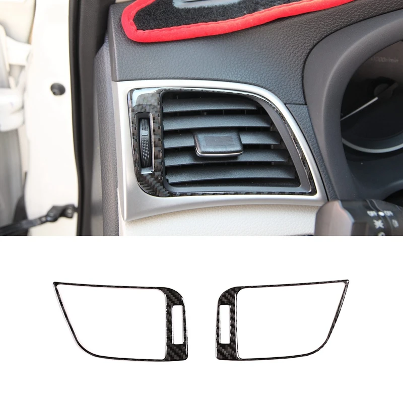 

2Pcs Carbon Fiber ABS Central Control Dashboard Side Air Outlet Trim for Nissan Sylphy 2016-2019 Decoration Stickers