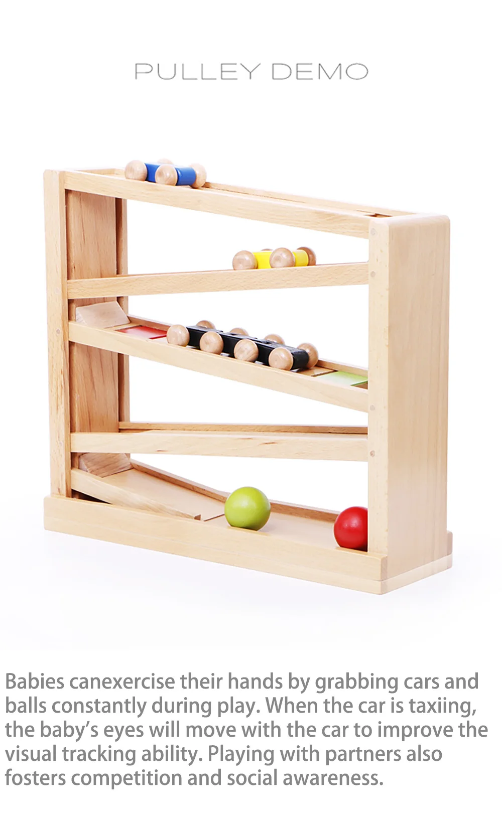 Детская деревянная игрушка-каталка, игрушки из цельного дерева, безопасность окружающей среды водяная краска красочные чемоданы, деревянные гоночные дорожки, подарки для мальчиков и девочек