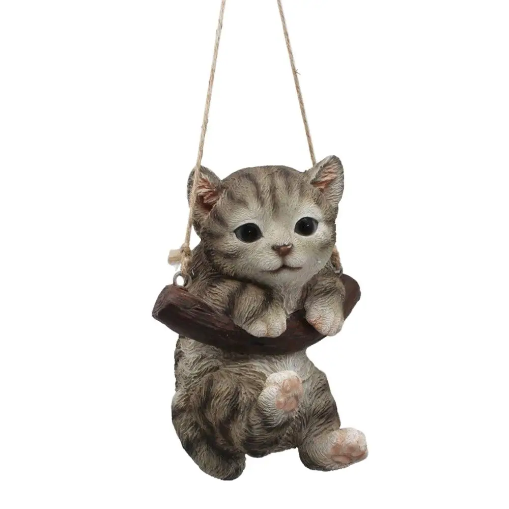 Innodept12 ярмарка сад статуя кота водонепроницаемый подвесной орнамент из смолы для