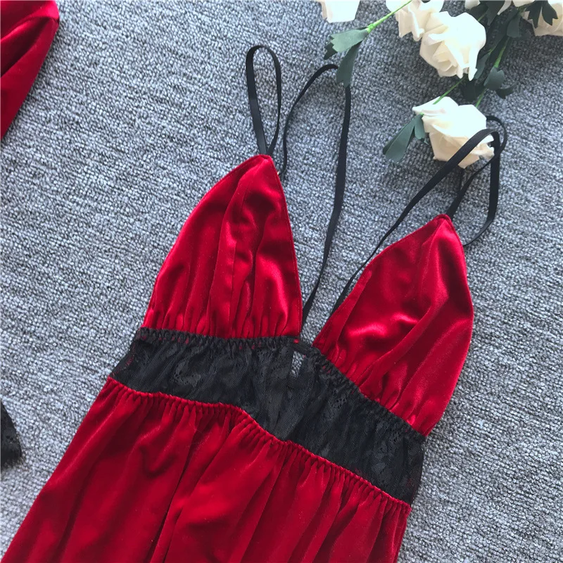 

Sexy Women Velour 2PC Strap Top Pajamas Sets Kimono Sleepwear Winter Lady Home Wear Nightgown Robe Bath Gown Sleepshirts M-XL