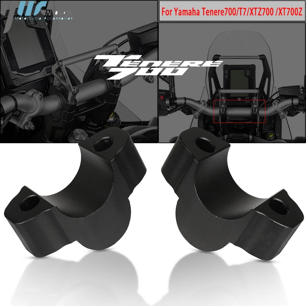 

For YAMAHA Tenere 700 T7 Mount Extension Back Moved Up Handlebar Risers Tenere700 Rally XTZ700 XT700Z TENERE 700 2019 2020 2021