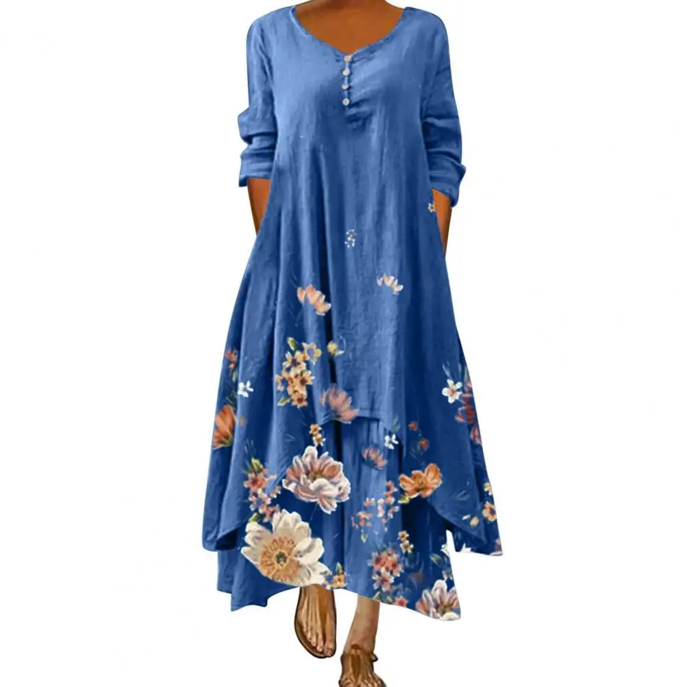 

Женское платье на пуговицах, летнее платье с V-образным вырезом и длинным рукавом, для вечеринок, женская одежда, 2021