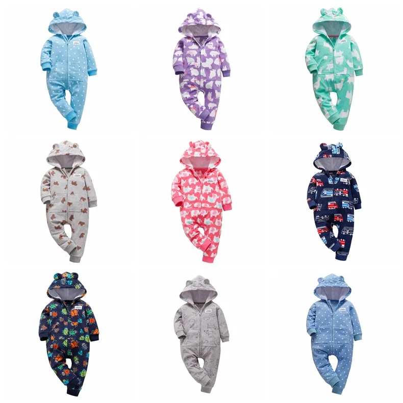 

Baby clothes fleece jumpsuit girls unicorn clothes spring outfits boys romper zipper romper toddler girls clothes christmas Red