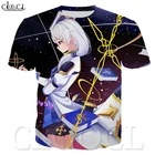 Мужская футболка CLOOCL, летняя футболка с рисунком игры Honkai Impact 3, модная и Повседневная футболка унисекс с круглым вырезом размера плюс