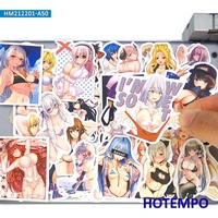 50pcs anime sexy beauty bikini girls kawaii waifu phone laptop skateboard bike motorcycle car stickers pack for luggage sticker