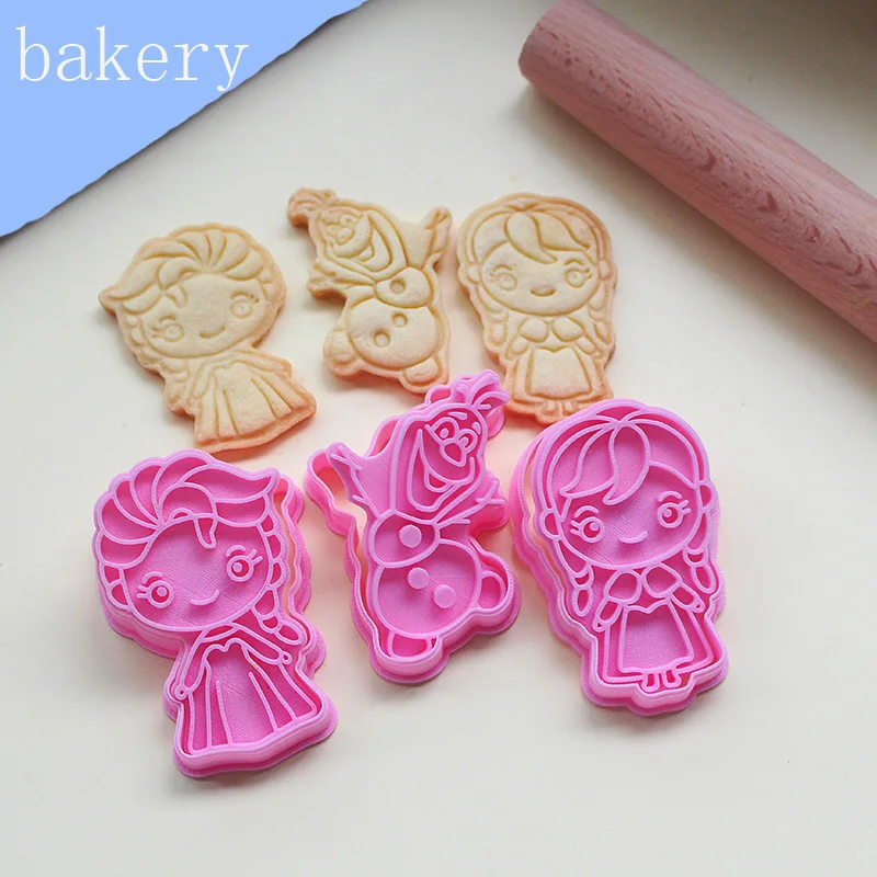 

Frozen 3D Cookie Cutter Disney Cartoon Cookie Mold Baking Tool For Party Decoration Supplies Dessert Cookies