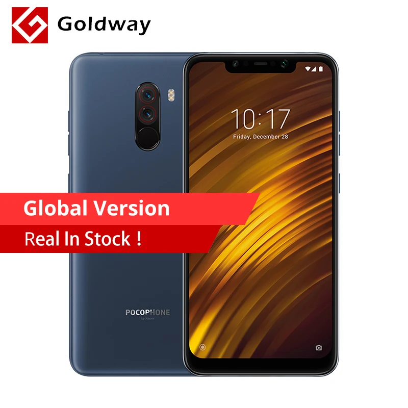 Xiaomi POCOPHONE F1 с глобальной версией, 6 ГБ ОЗУ, 128 Гб ПЗУ, мобильный телефон Snapdragon 845, четыре ядра, 6,18 дюймов, полный экран, 4000 мАч, двойная камера