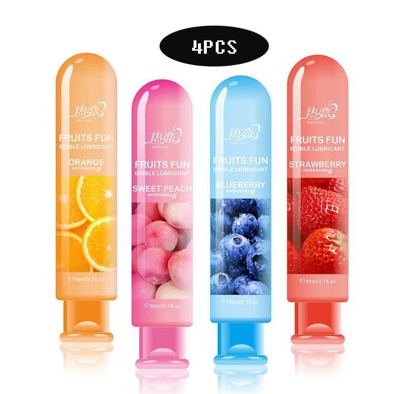 4 шт. лубрикант со вкусом клубники для мужчин женщин пар интимный анальный