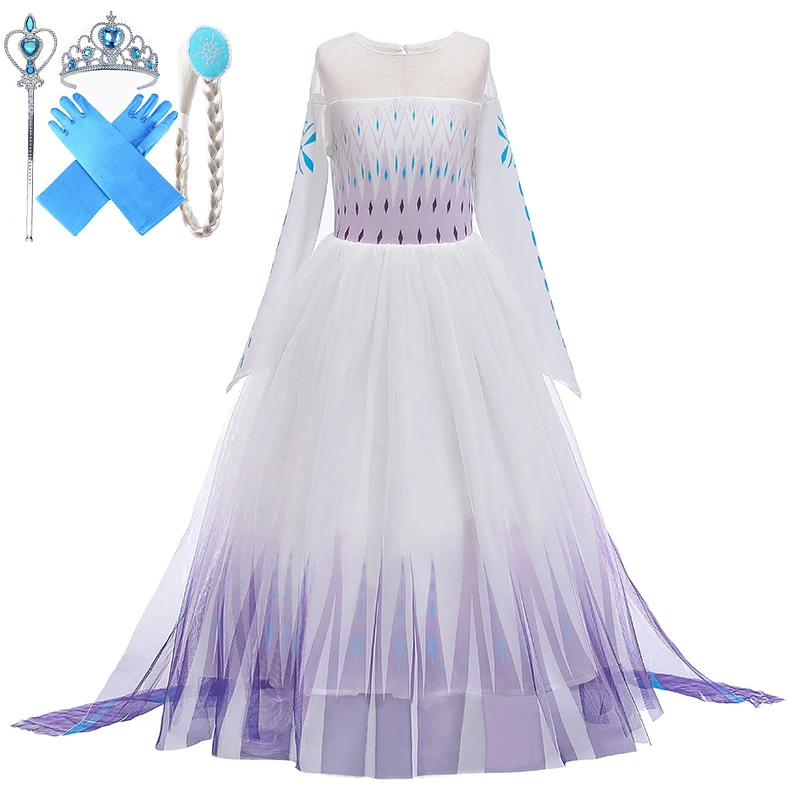 fashion Cosplay Costume Girls Dress Christmas style 3-12 years old Long sleeve Girl Princess cosplay Party dress for girls | Детская