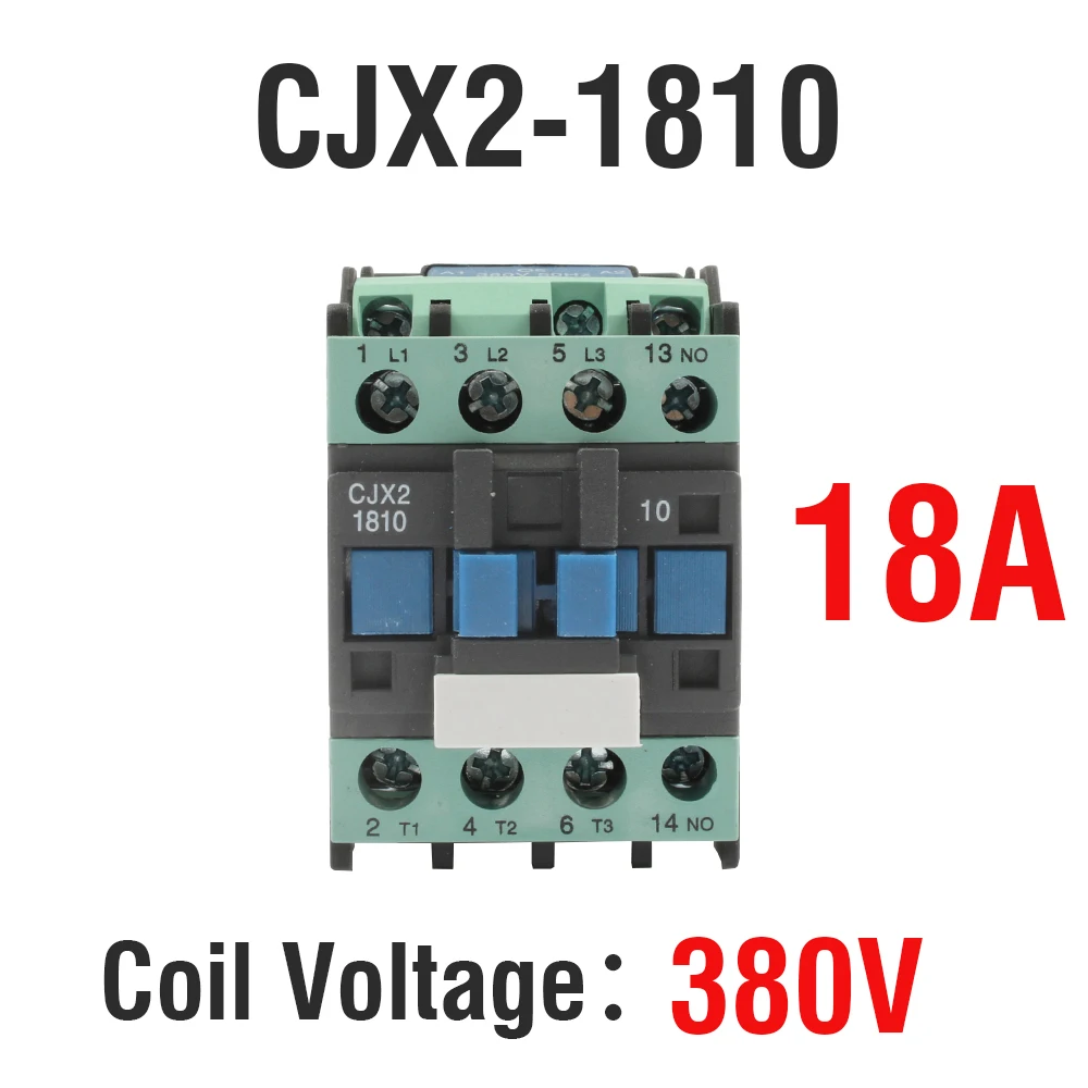 1810-380V CJX2-1210 1810 0910 2510 LC1 контактор переменного тока 110V ac 12A 50 Гц/60 Гц оригинальная lc1-D1210 12V 24V 36V 48V 110V 220V 380V - Цвет: 1810-380V