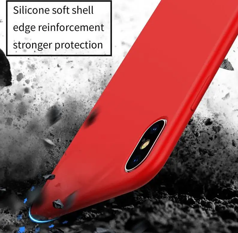 Жидкий силикон чехол для iphone 6 6s 7 8 Plus Coque без логотипа телефона apple X XS Max Fundas XR 5 Shell