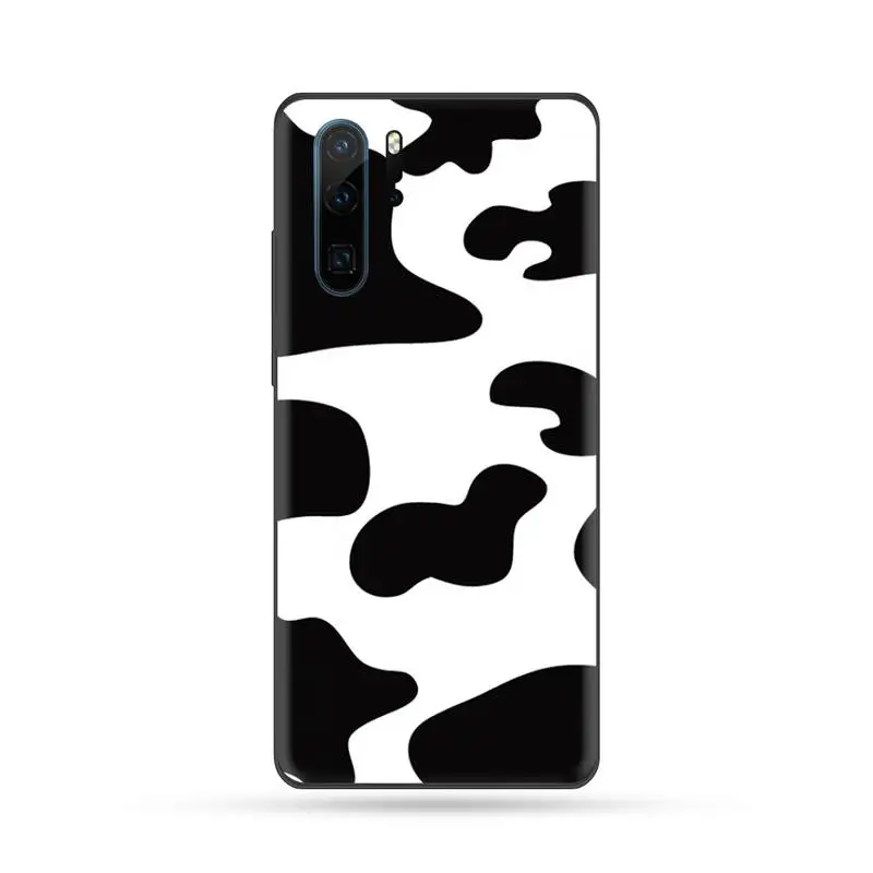 

White Black Cow Symbol Pattern Print Phone Case For Huawei Mate 9 10 20 Pro lite 20x nova 3e P10 plus P20 Pro Honor10 lite