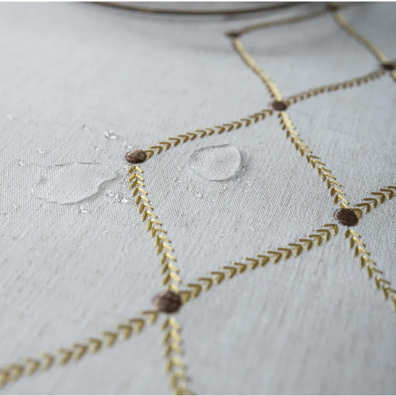 Водонепроницаемая скатерть с геометрической вышивкой для домашней мебели чехол