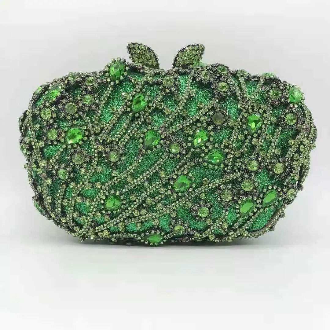 

Зеленые женские клатчи стразы, серебристая вечерняя сумочка с кристаллами, Свадебный клатч для выпускного вечера, кошелек для невесты, мета...