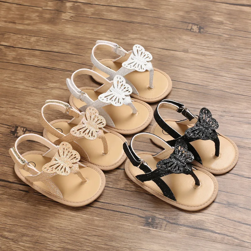 2021 Focusnorm 0-18M Infant Baby Girls Boys Sandals Bling Butterfly Shoes 3 Colors Fashion Summer |