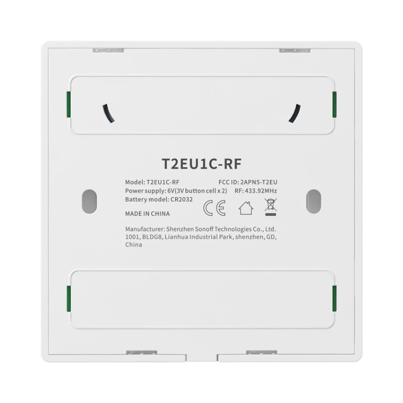SONOFF T2EU-RF 86 Type Smart Switch Wall Panel Sticky 433MHz Wireless RF Remote Control For 4CHPROR3 SlampherR2 TX | Электроника