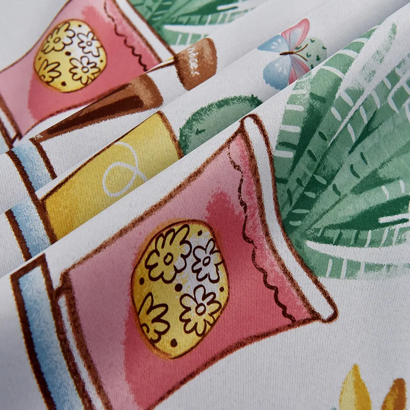 

Summer Blackout Cartoon Curtain For Living Room For Bedroom Cute Modern Window Curtains For Children Home Decor Drapes Cortinas