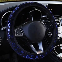 car steering wheel cover diameter 38cm car steering wheel covers shiny purple snowflake car accessories universal car styling