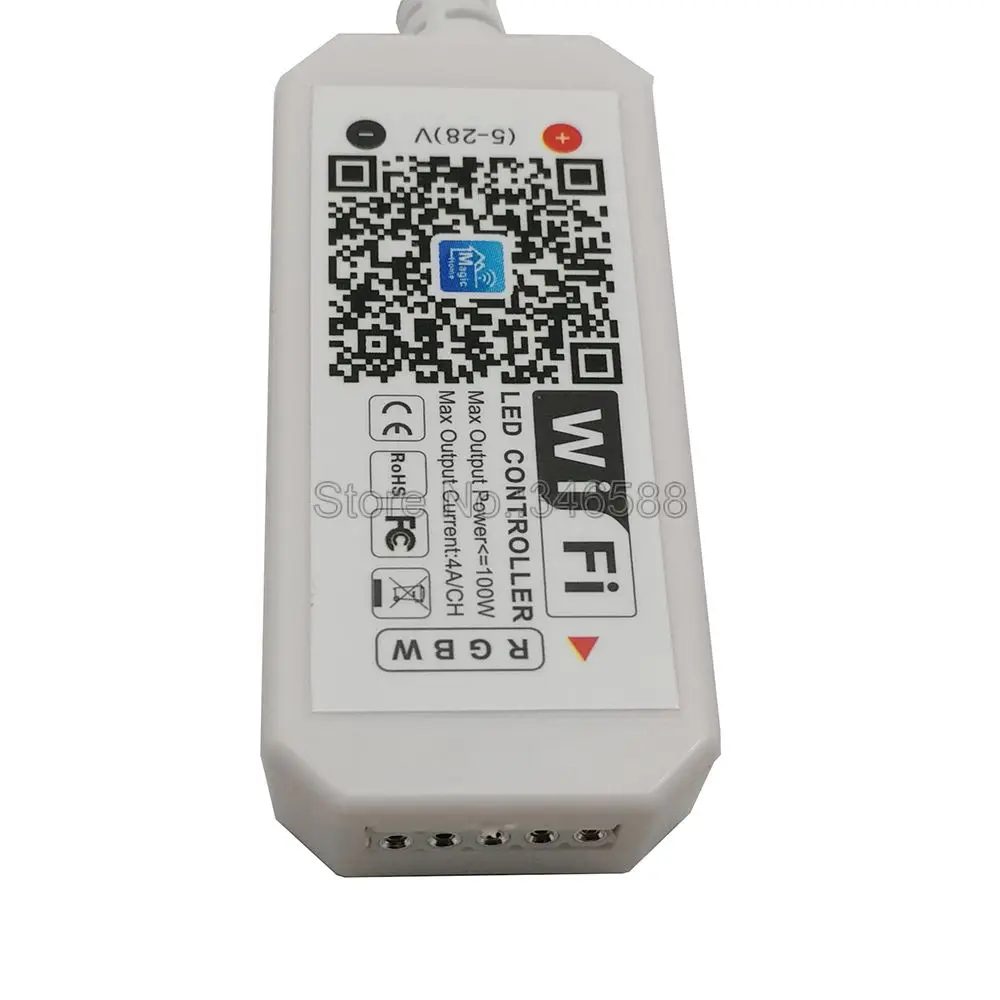 Magic Home Mini Wifi RGBW LED Control ler 5-24 В постоянного тока управление через приложение для