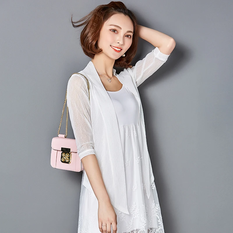 

2021 New Arrival Fashion Plus Size Loose Women Shirt Women Three Quarter Sleeve Autumn-Summer Casual Ladies Shirt Chic 595E