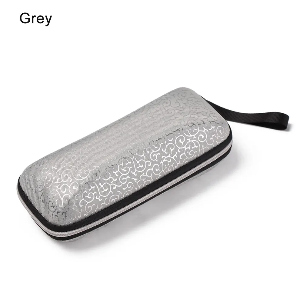 2-grey Новые унисекс очки коробка Молния полосатые защитные очки защитный чехол портативные контейнеры солнцезащитные очки чехол модный футляр для очков - Цвет: 2-grey
