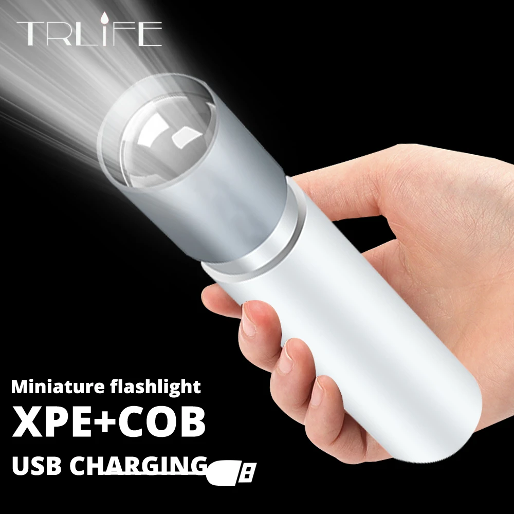 Перезаряжаемый USB мини светодиодный фонарик водонепроницаемый фонарь телескопический зум-фонарик 3 режима стильный портативный костюм для ночного освещения