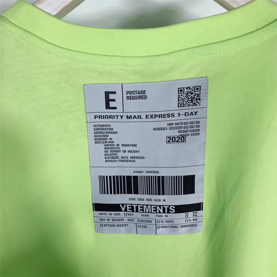 VETEMENTS футболка с анархическим принтом логотипа Vetements 2020 для мужчин и женщин