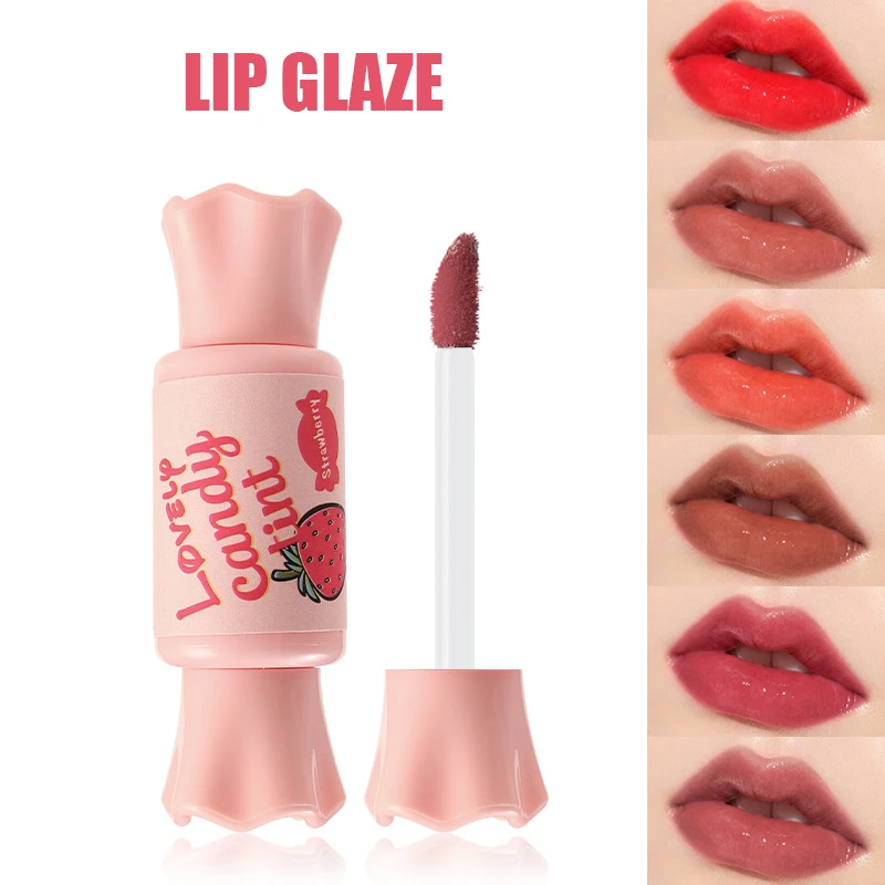 

2021 Mirror Lip Glaze Candy Shaped Cute Waterproof Moisturizing Lpstick Gifts for Girls