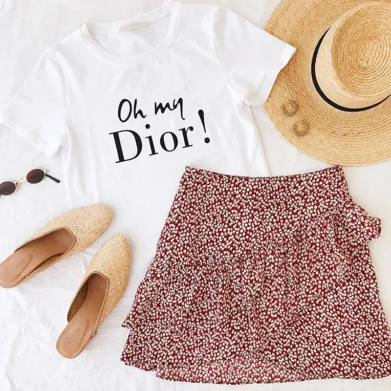 Женская пляжная мини-юбка с оборками повседневная короткая юбка цветочным