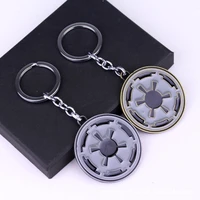 star warsgalactic republic logo round keychain mens car keyring charm stylish simple accessories key chain