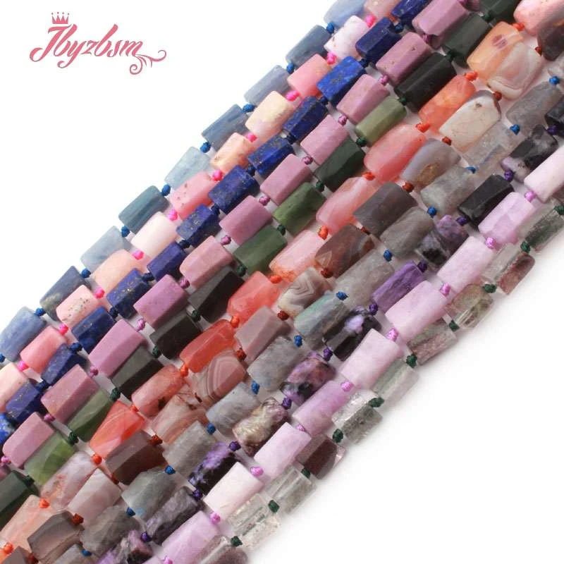 6x8-8x12mm Column Tube Agates Charoite Amazointe Natural Stone Beads for DIY Accessories Necklace Bracelet Jewelry Making 15