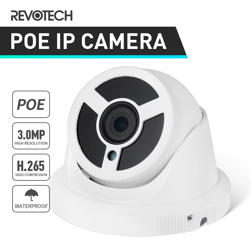 

Водонепроницаемая стандартная IP-камера POE H.265 3 Мп 1296P/1080P, наружная камера видеонаблюдения с ночным видением, HD-камера видеонаблюдения