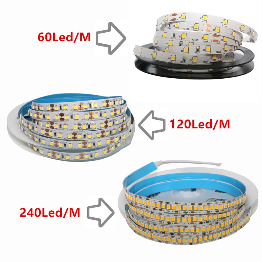 Водонепроницаемая гибкая светодиодная лента 5 м 12 в пост. Тока 60 120
