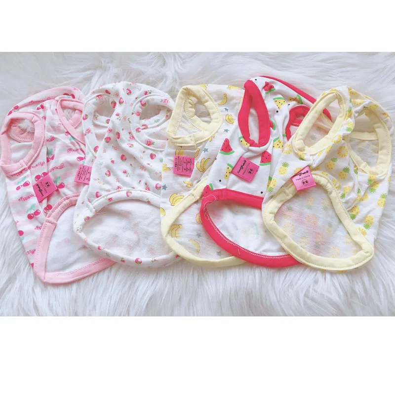 Фруктовая Одежда для собак летняя рубашка с коротким рукавом арбуз изображением