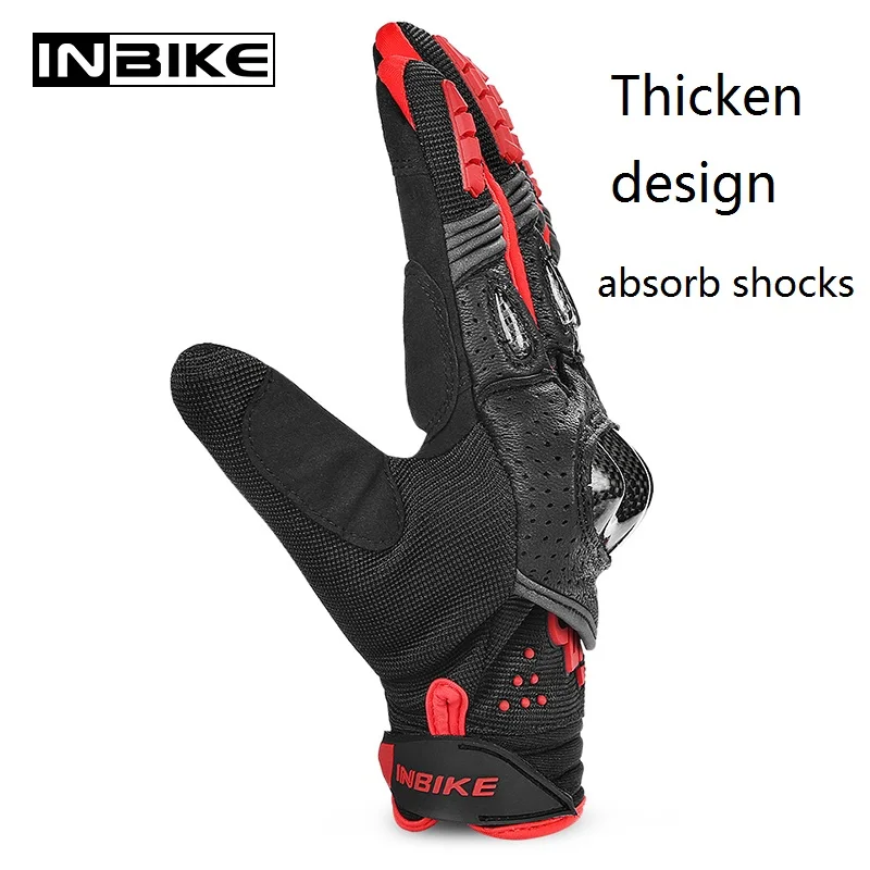 INBIKE Мотоциклетные Перчатки из углеродного волокна зимние Термические перчатки износостойкие гоночные защитные перчатки Экипировка MTB Мотоциклетные Перчатки