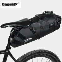 rhinowalk 5l 10l 12l mountain bicycle saddle bagwaterproof road cycling tail rear bag luggage pannier pouch bike accessories