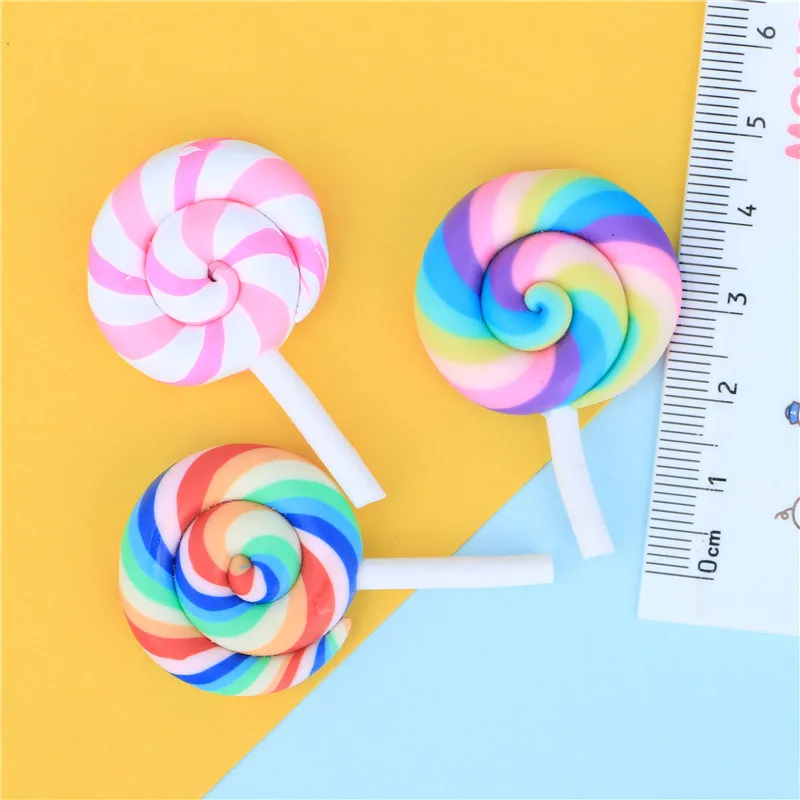 10 шт. милые Подвески в виде леденцов из смолы для украшения ручной работы