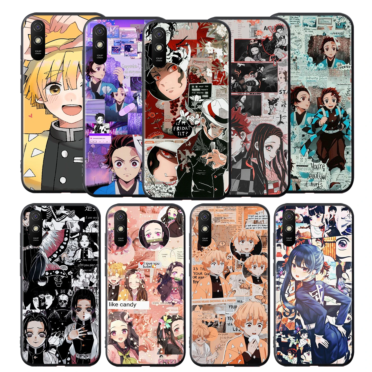 

Kimetsu no Yaiba Demon Silicone Cover For Xiaomi Redmi 9 9T 9C 8 7 6 Pro 9AT 9A 8A 7A 6A S2 5 5A 4X Plus Phone Case
