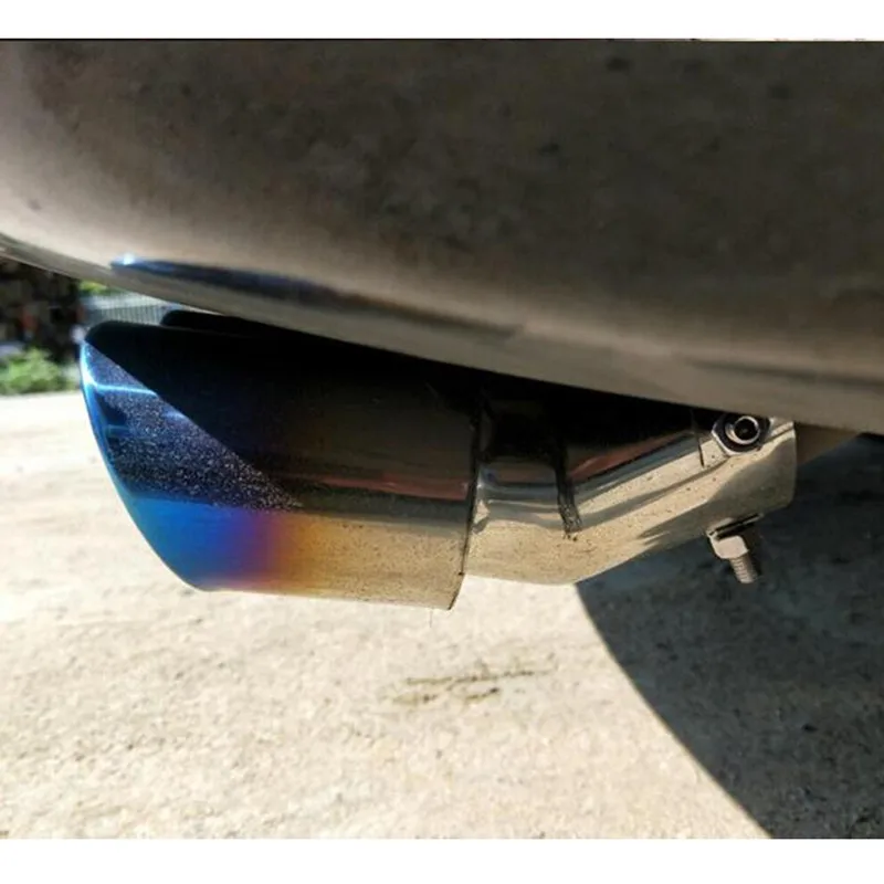 Автомобильный Круглый глушитель выхлопной трубы наконечник из нержавеющей