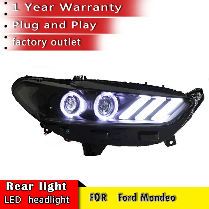 

LED Headlight Original DRL Bi Xenon Lens High Low Beam Parking Car Styling For Mondeo Headlights 2013 2014 2015 Fusion