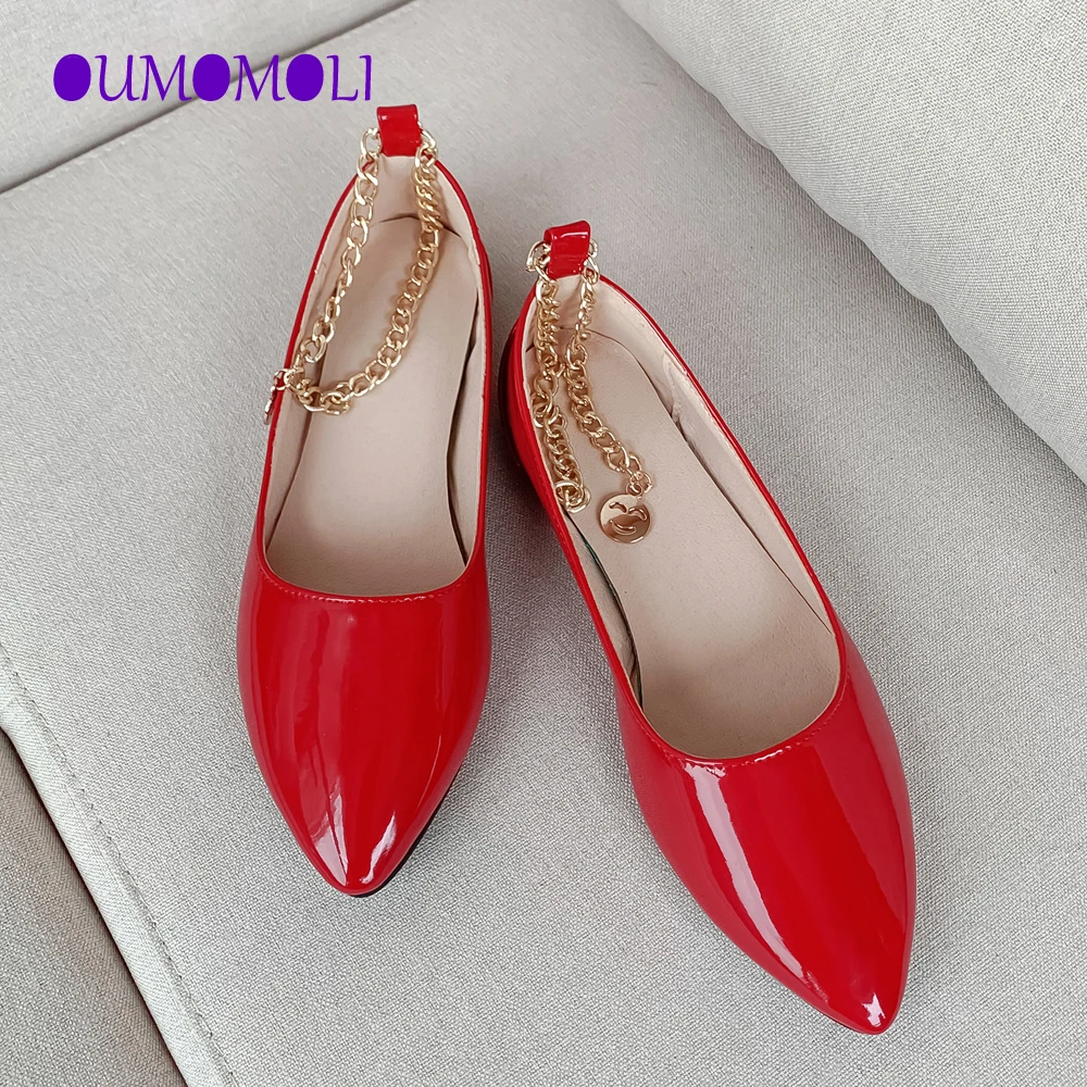 

Туфли женские из лакированной кожи, на плоской подошве, весна-осень, Q035